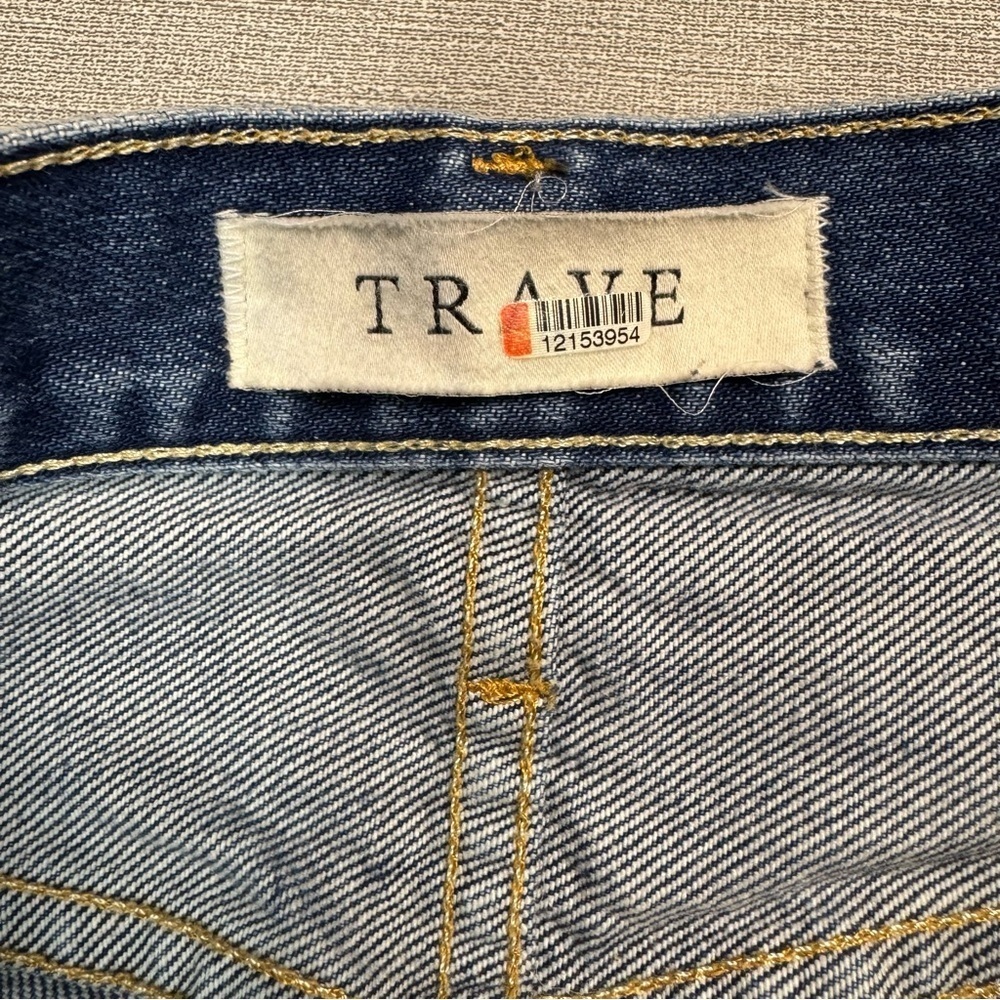 TRAVE Vivienne Cropped Straight-Leg Jeans In Borrowed Time Size 28 - Picture 6 of 12